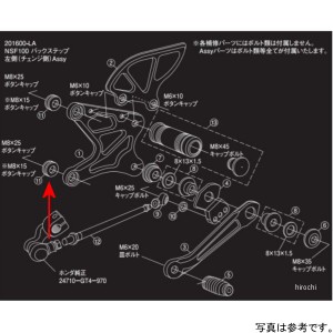 シフトアップ バックステップ 左側用補修部品バックステップカラーD-19.8L-10 NSF100用 WO店