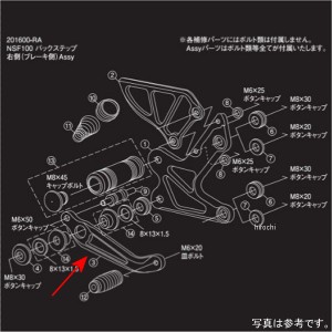 シフトアップ バックステップ 右側用補修部品 ブレーキペダル NSF100用 WO店