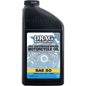 DRAG Specialties ドラックスペシャリティーズ エンジンオイル DRAG 鉱物油 SAE 50 1クォート(946ml) 3601-0767 WO店