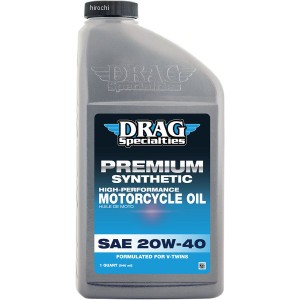 DRAG Specialties ドラックスペシャリティーズ エンジンオイル DRAG 20W-40 合成油 1クォート(946ml) 3601-0781 WO店