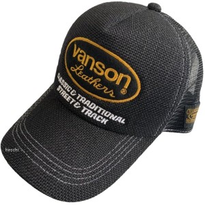 バンソン VANSON 2024年春夏モデル メッシュキャップ 黒/黒 フリーサイズ 4580709893302 WO店