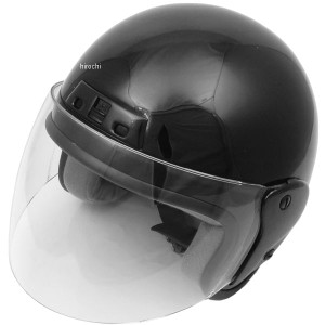 NBS バイクパーツセンター ジェットヘルメット 黒 フリーサイズ(57-60cm未満) WO店