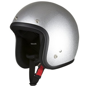 NBS バイクパーツセンター スモールジェットヘルメット シルバーラメ フリーサイズ(57-60cm未満) WO店