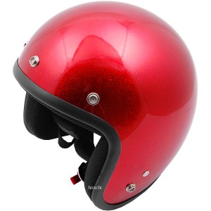 NBS バイクパーツセンター スモールジェットヘルメット レッドラメ フリーサイズ(57-60cm未満) WO店