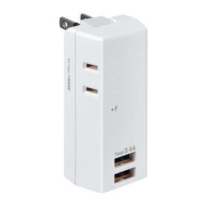エスコ ESCO AC100V／14A タップ（USBポートx2個、コンセント2個 EA940CD-282 WO店