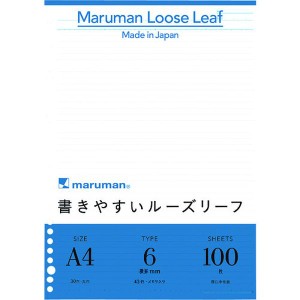 マルマン(株) マルマン A4 ルーズリーフ 6mm罫 100枚 L1101H WO店