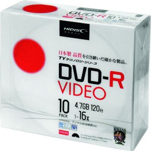 (株)磁気研究所 ハイディスク DVD-Rビデオ用 10枚パック TYDR12JCP10SC WO店