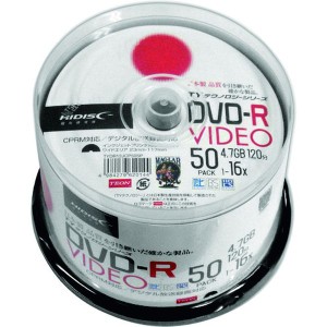 (株)磁気研究所 ハイディスク DVD-Rビデオ用 50枚パック TYDR12JCP50SP WO店