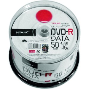 (株)磁気研究所 ハイディスク 記録メディアDVD-Rデータ用 50枚 TYDR47JNP50SP WO店