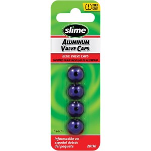 スライム slime バルブ ステム キャップ 青 4個入り WO店