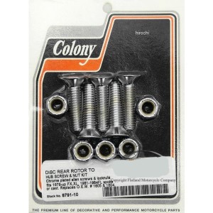 コロニー Colony Machine ボルト/ナットキット リアホイール 79年-91年 XL/FX 1604 1605 WO店