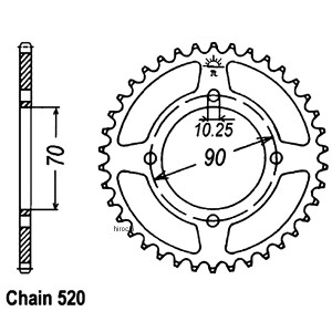 JT チェーン JT Chains スプロケット リア 41T/520 95年-00年 KEF300A スチール WO店