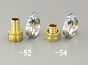 エスコ ESCO 3/4"NHx18mm オスねじステム(ホースバンド付) EA124GC-52 WO店