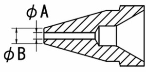 エスコ ESCO φ1.0/φ1.6mm 交換用ノズル(EA323MA-1用) EA323MA-13 WO店