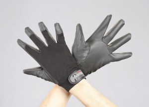 エスコ ESCO LL ポリウレタン手袋(黒) EA353BB-43 WO店
