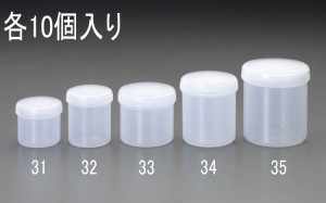 エスコ ESCO φ67x 81mm/150ml 広口ポリ容器(10個) WO店