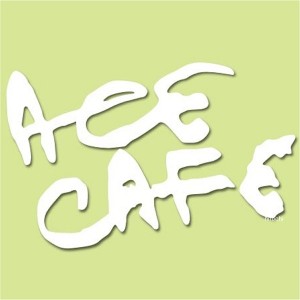 エースカフェロンドン ACE CAFE LONDON デカール ブラッシュフォント 白 WO店