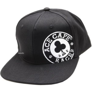 エースカフェロンドン ACE CAFE LONDON コットンキャップ 黒/白 約55〜60cm アジャスト可能 WO店