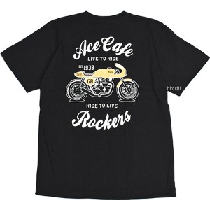 エースカフェロンドン ACE CAFE LONDON コットン Tシャツ Live to Ride 黒 Sサイズ WO店