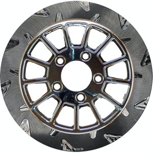 リンドールブレーキ LyndallBrakes フローティングローター SMOOTH 13SPOKE 11.5インチ 5mm厚 クローム フロント 1002-1035 WO店