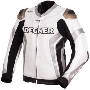 デグナー DEGNER レザーレーシングジャケット 白/シルバー Mサイズ 22WJ-6 WO店