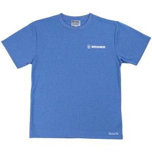 デグナー DEGNER 2024年春夏モデル ロゴ入りドライTシャツ ミックスブルー/白 XLサイズ 24TS-3 WO店