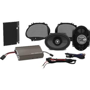ハーレー WILD BOAR スピーカー アンプセット Wild Boar Audio 4 Speaker & 2 Amplifier Kit | Hogtunes Inc.