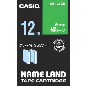 XR12AGN  カシオ計算機(株) カシオ カシオ ネームランド用緑テープに白文字24mm XR-12AGN WO店