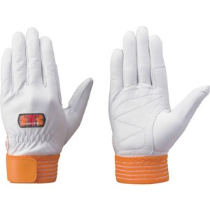 R330RS  (株)トンボ トンボレックス 羊革製手袋 手の平当て付 オレンジ R-330R WO店