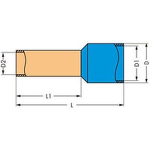 216322PK 437-6277 ワゴジャパン(株) WAGO フェルール 圧着端子 FE-0.34-6N-TQ 100個入り ＷＯ店