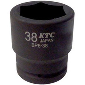 BP6-38P ＫＴＣ　１９．０ｓｑ．インパクトレンチ用ソケット（標準）ピン・リング付３８ｍｍ ＷＯ店