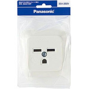 WK36301WP Ｐａｎａｓｏｎｉｃ　接地２Ｐ３０Ａ角型コンセント　薄型　ブラック ＷＯ店