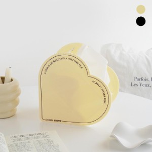 【送料無料】ハート型 ティッシュボックス ティッシュケース アクリル おしゃれ かわいい 韓国インテリア 韓国雑貨