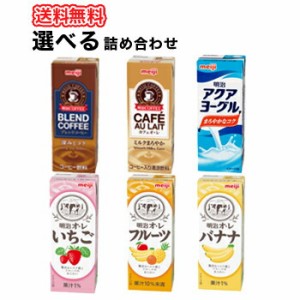 選べるセット 明治ブリック詰合せ 定番全種類から選べる4種類×6本【200ml×24本入】/ コーヒー/カ