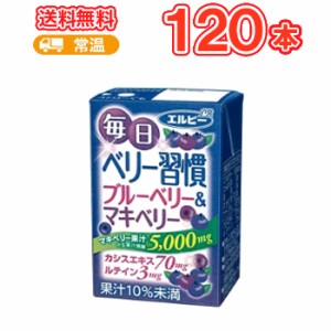 エルビー 毎日ベリー習慣 125ml紙パック 30本入×4ケース〔ポリフェノール アントシアニン カシスエキス