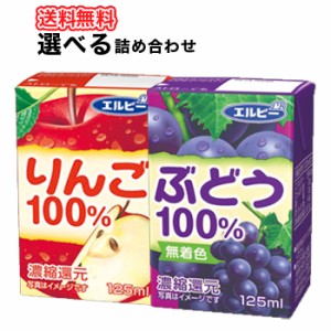 飲みきりサイズ選べる3ケース エルビー りんご100％  ぶどう100％ 125ml紙パック×30本〔LB えるびー ミリパック 濃縮還元 00アップルジ