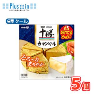 明治　北海道十勝　カマンベールチーズ　切れてるタイプ【クール便】（90g）5個　　カマンベール ワイン おつまみ チーズ cheese