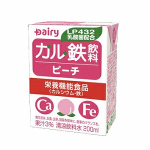 南日本酪農協同 デーリィ カル鉄飲料(ピーチ)  200ml×18本/2ケース　 鉄分 九州 南日本酪農協同デーリィ 常温保存 ロングライフ