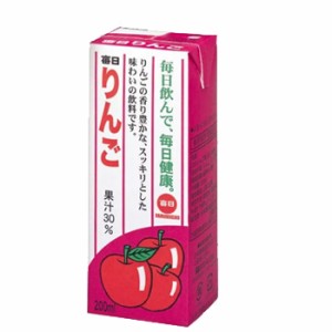 毎日牛乳　毎日りんご　200ml× 24本入　紙パック〔りんご フルーツ 果汁  林檎 リンゴ アップル apple フルーツジュース〕送料無料