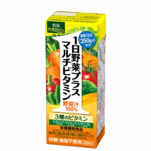 雪印　メグミルク　農協 野菜Days 1日野菜プラス マルチビタミン LL200ml×24本入　紙パック　送料無料　〔農協 野菜Days　野菜汁100％　