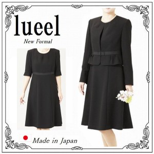 【送料無料】日本製 レディース 喪服 礼服  ブラックフォーマル ワンピース　スーツ　アンサンブル　セット 冠婚葬祭 卒業式 卒園式 通年