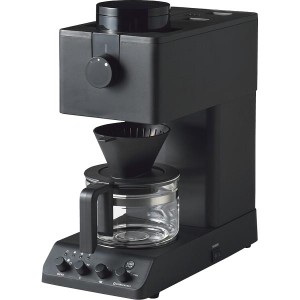 TWINBIRD ツインバード 全自動コーヒーメーカー ミル付き 臼式 3杯用 蒸らし 湯温調節 ブラック CM-D457B