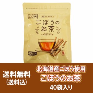 ごぼう茶 送料無料 お茶 ティーバッグ 1パック(40袋入) 銘茶 土倉 価格1180円 北海道産ごぼう 使用 水出しお湯出し両用 ごぼう お茶 国産