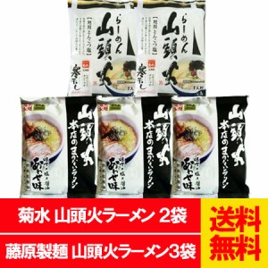 旭川ラーメン 山頭火 送料無料 旭川 ラーメン 山頭火 あわせ( 味噌 / 塩 / 醤油 )(藤原製麺) 3袋・山頭火 豚骨 塩ラーメン(菊水) 2袋 計5