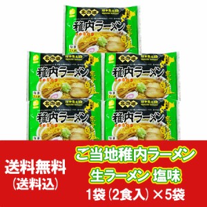 稚内 生ラーメン 塩 送料無料 生 ラーメン ご当地ラーメン しお らーめん 2食入 × 5袋 価格 3000円 ラーメンスープ