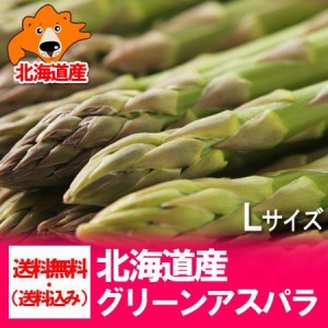 アスパラ 送料無料 アスパラガス 北海道 グリーンアスパラ  北海道産 グリーンアスパラ Lサイズ 1kg 野菜 アスパラガス