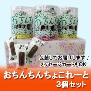 チョコレート バレンタイン 義理チョコ おもしろ チョコレート 送料無料 おもしろチョコ おちんちんちょこれーと 3個セット 包装あり チ