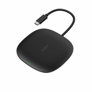 AUKEY　ワイヤレス充電式[USB-C オス→メス HDMI / USB-Ax2 / USB-Cx1] USB-Cハブ USB PD対応 ブラック　CB-C70-BK