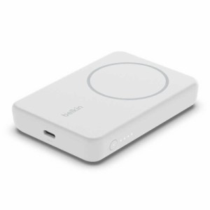 BELKIN　BOOST↑CHARGE MagSafe対応 磁気ワイヤレスモバイルバッテリー 5K + スタンド(ホワイト) ホワイト [18.0Wh 5000 mAh /充電タイプ