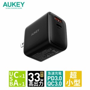 AUKEY　USB充電器 Swift Mix 32W ［USB-A 1ポート/USB-C 1ポート］ブラック　PA-F4-BK